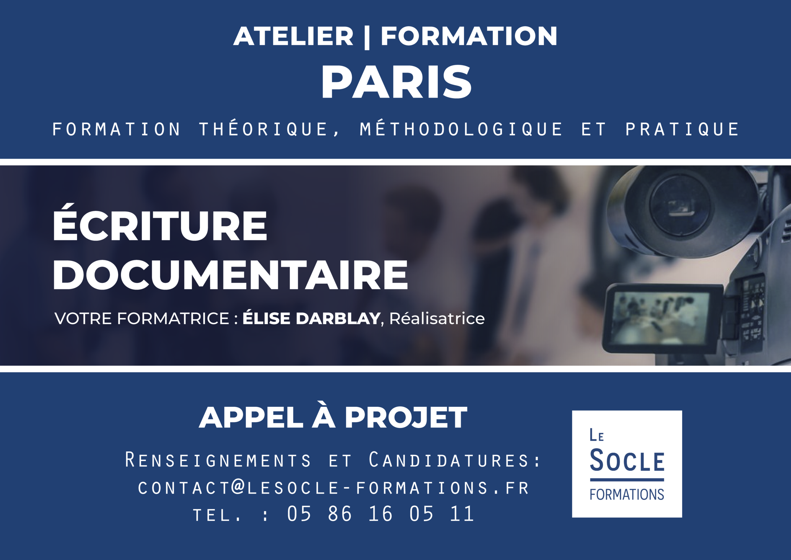 Atelier d'écriture documentaire à Paris, appel à projet.